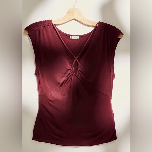 FREE PEOPLE Intimately Acai Silky Stretch Strappy Baby Tee XS NWT - Picture 3 of 10